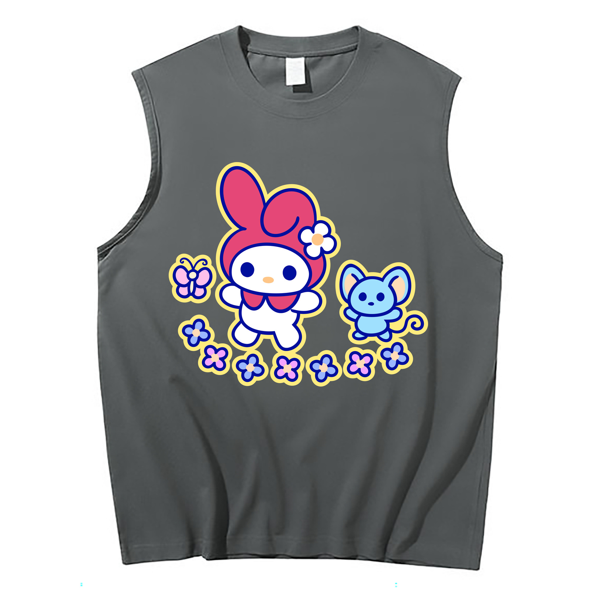 （画像用） Hello Kitty ハローキティ コットン100％タンクトップ（フロントプリント）